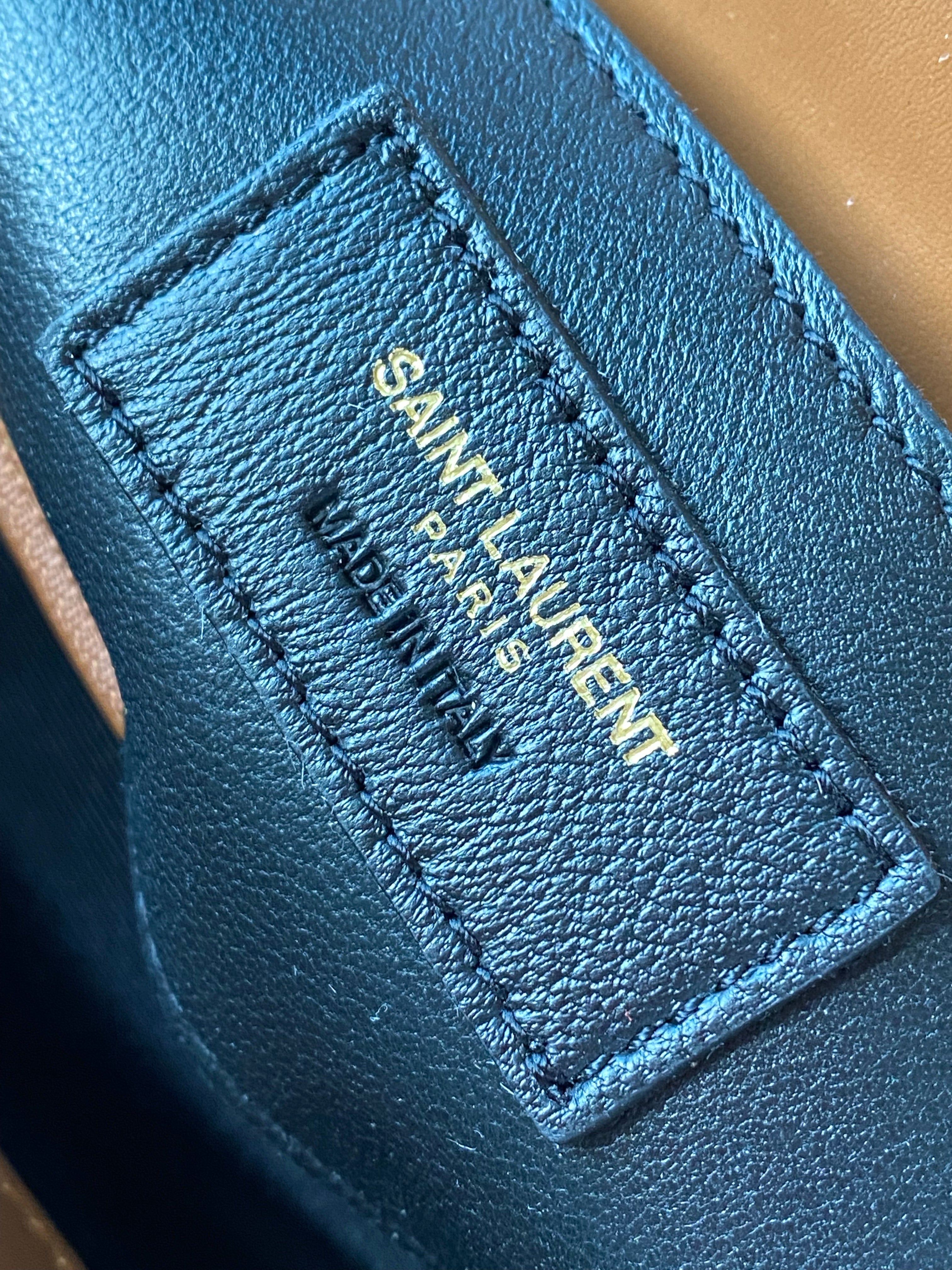 [TOP] Yves Saint Laurent YSL College Suede Small Bag - Brown