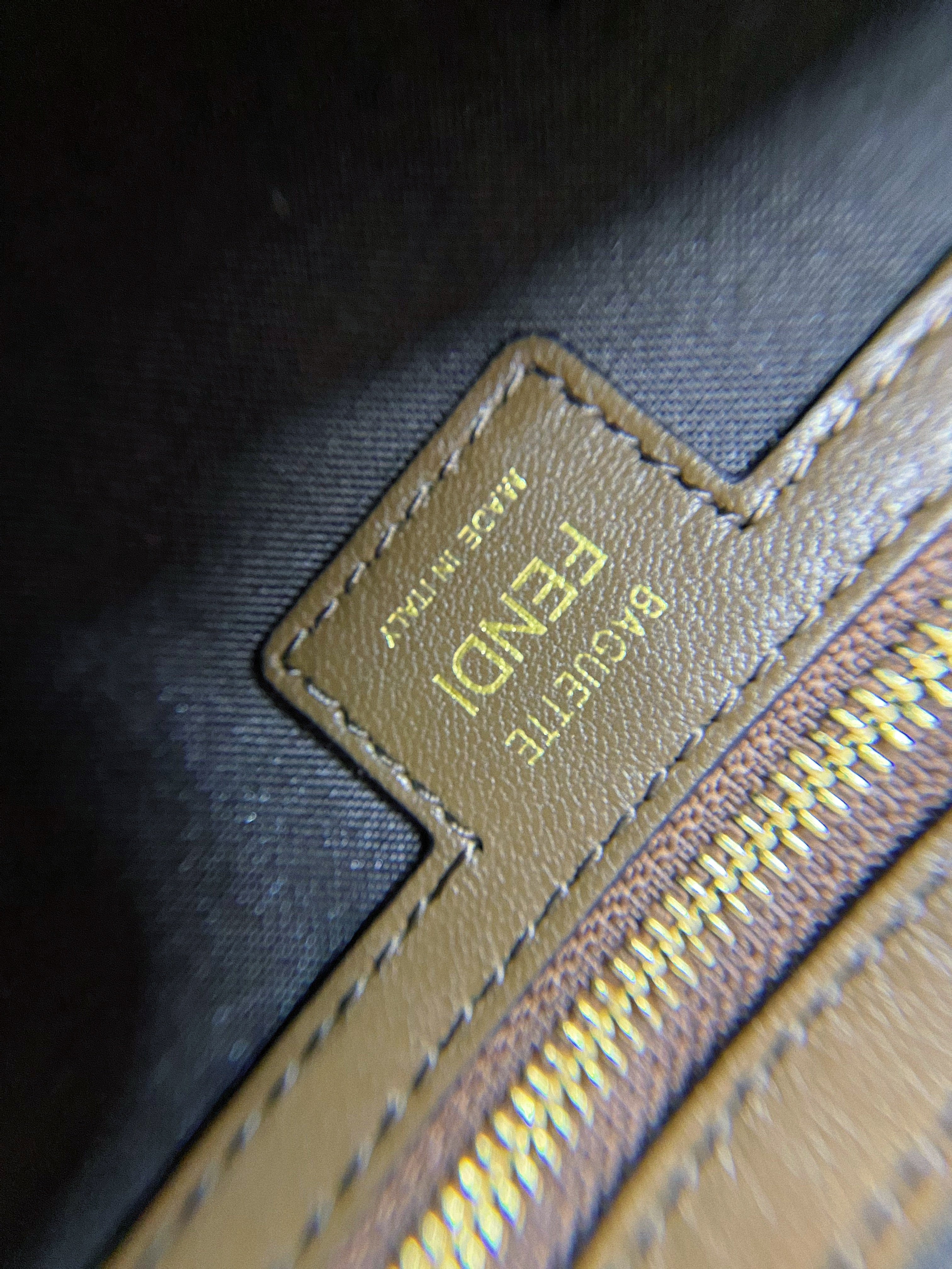 [TOP] FENDI Baguette Large Leather Bag - GREEN NAPPA