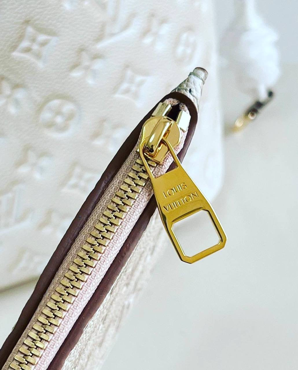 [TOP] Louis Vuitton LV  Neverfull Empreinte MM Bag 32x17x28cm - Beige