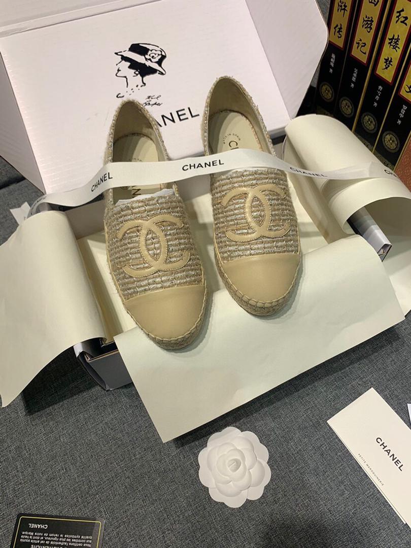 Chanel Espadrilles Tweed and Leather - Beige