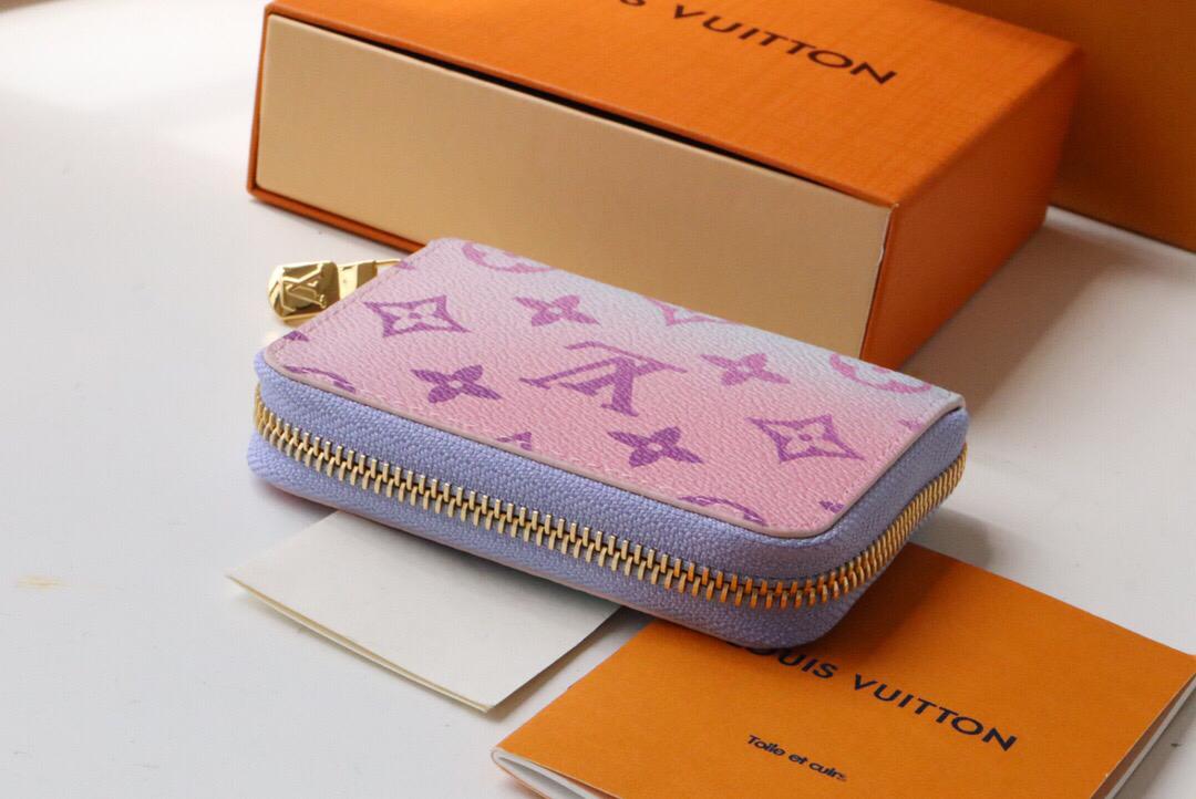 [TOP] Louis Vuitton LV L*V Zippy Coin/Card Holder - Pastel Sunrise