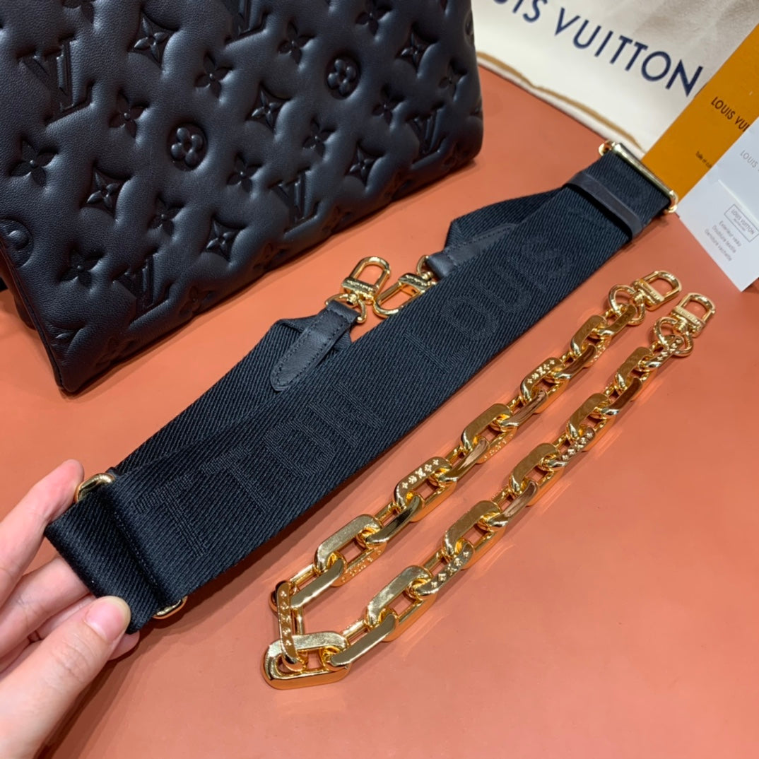 [TOP] Louis Vuitton LV L*V Coussin Bag 26x20x12cm- Black