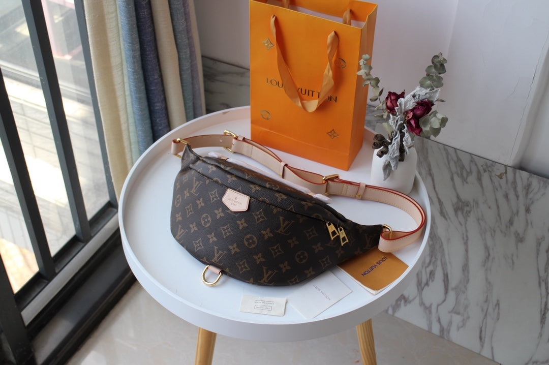 [TOP] Louis Vuitton LV Bumbag Monogram 37x14x13 cm-Brown