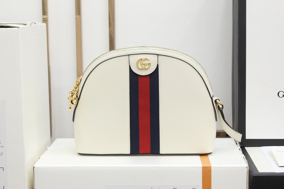 [TOP] GUCCI G*G Ophidia Messenger Bag - White