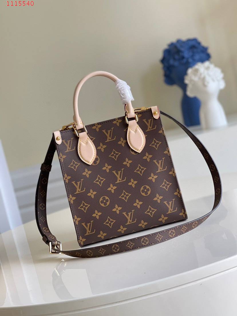 [TOP] LV Sac Plat Monogram Bag 20/21/10cm-Brown