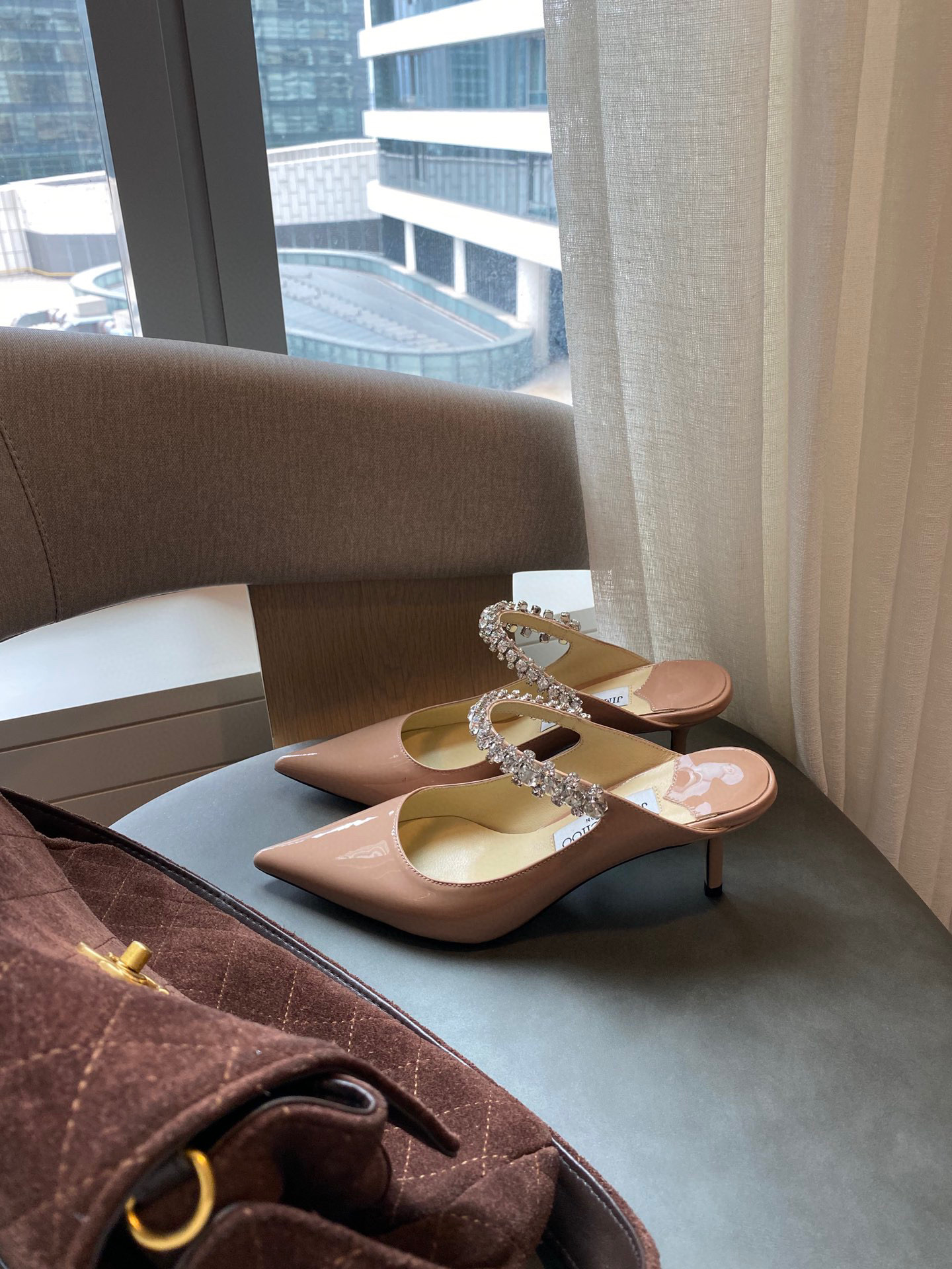 [TOP] Jimmy Choo Bing Heel 6.5cm Crystal Lambskin - 4 Colours