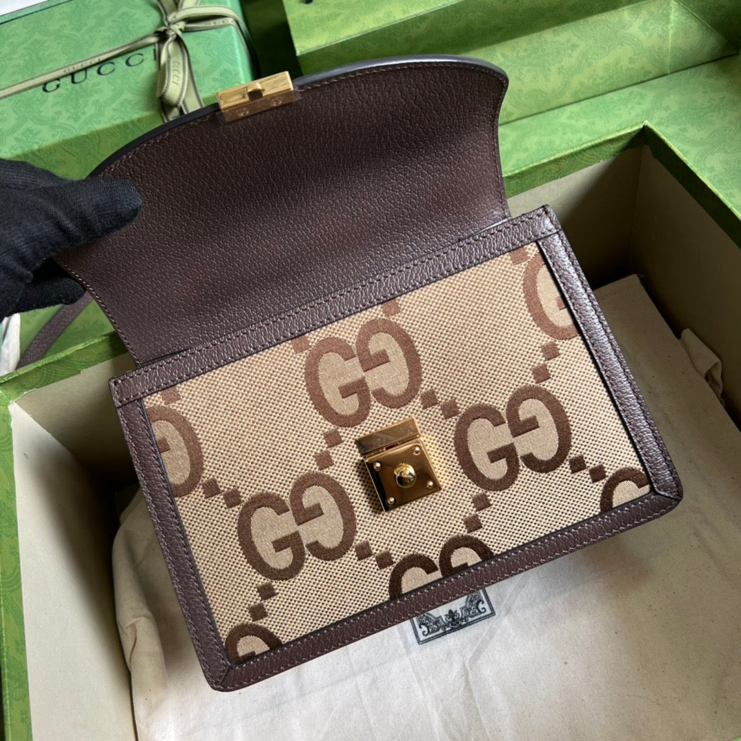 [TOP] GUCCI G*G Ophidia Small Top Handle Bag 25×17.5×7cm - Brown
