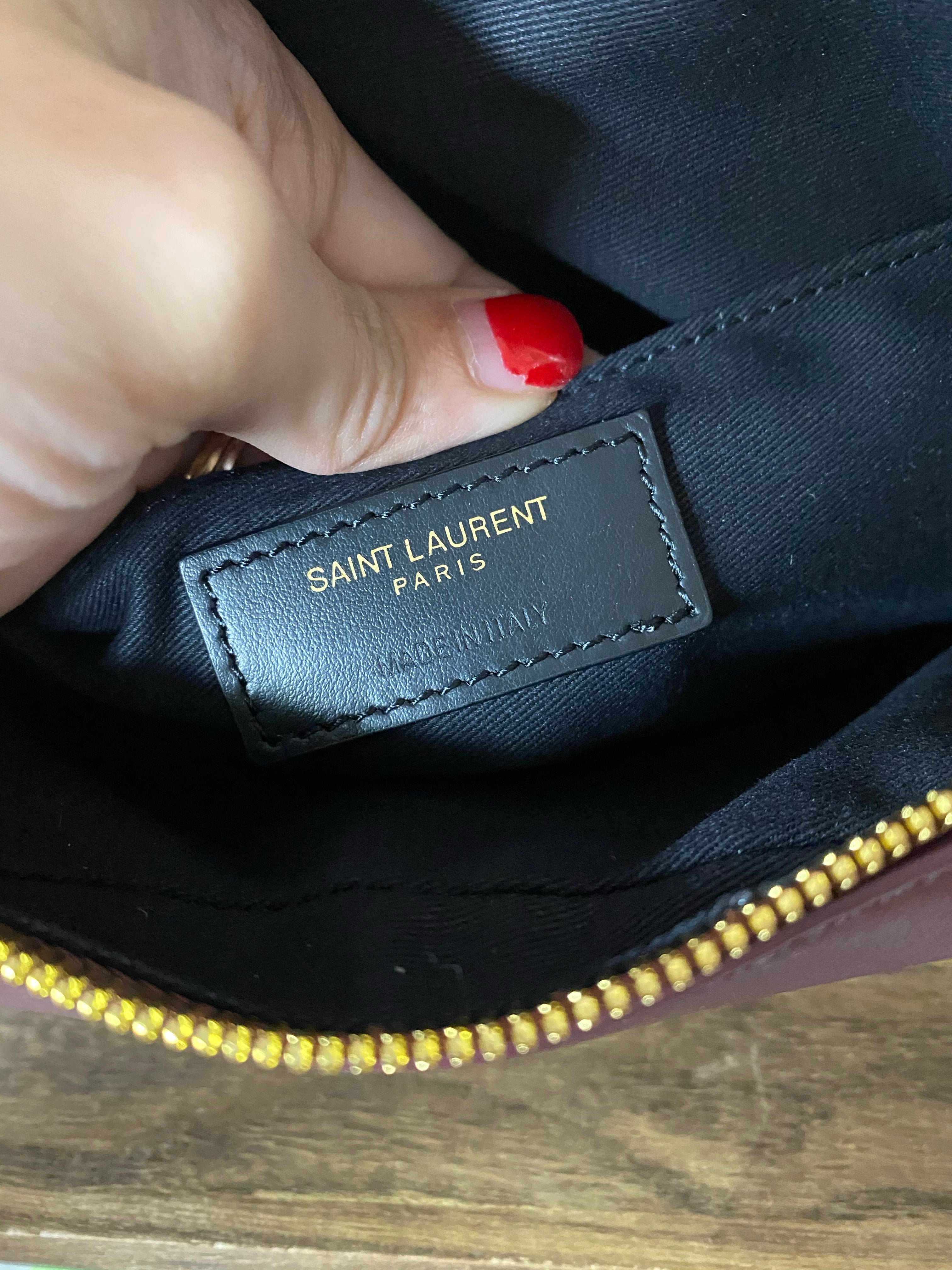 [TOP] Yves Saint Laurent YSL Loulou Camera Bag - Burgundy