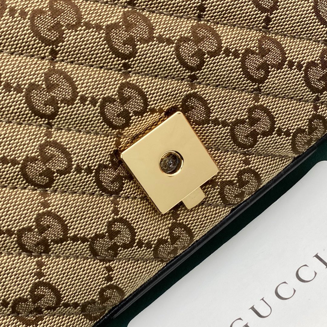 [TOP] GUCCI GG Marmont Bag Matelasse Canvas Small 26cm - Black