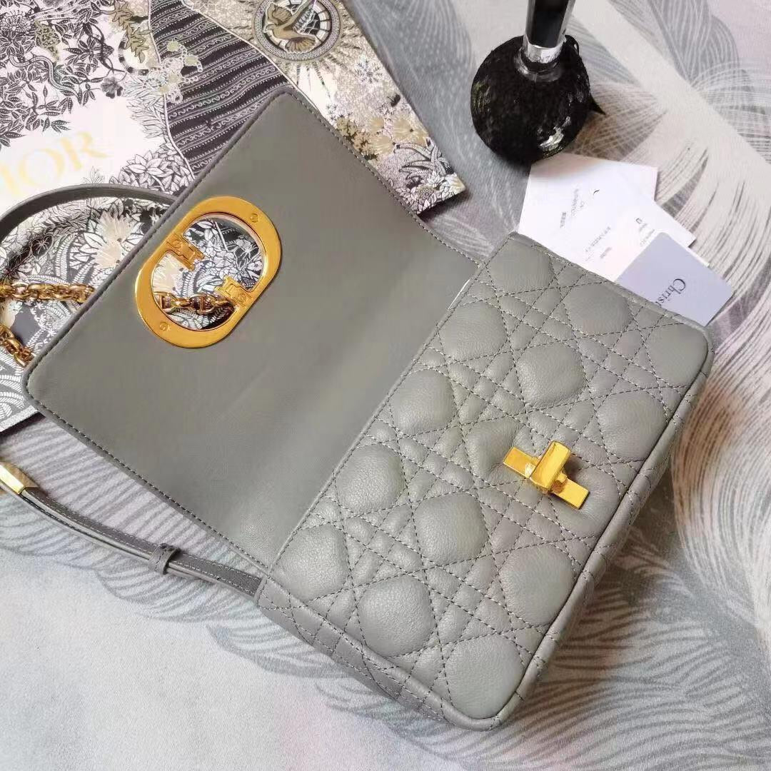 [TOP] Christian Dior Caro Bag Small - Cloud Blue