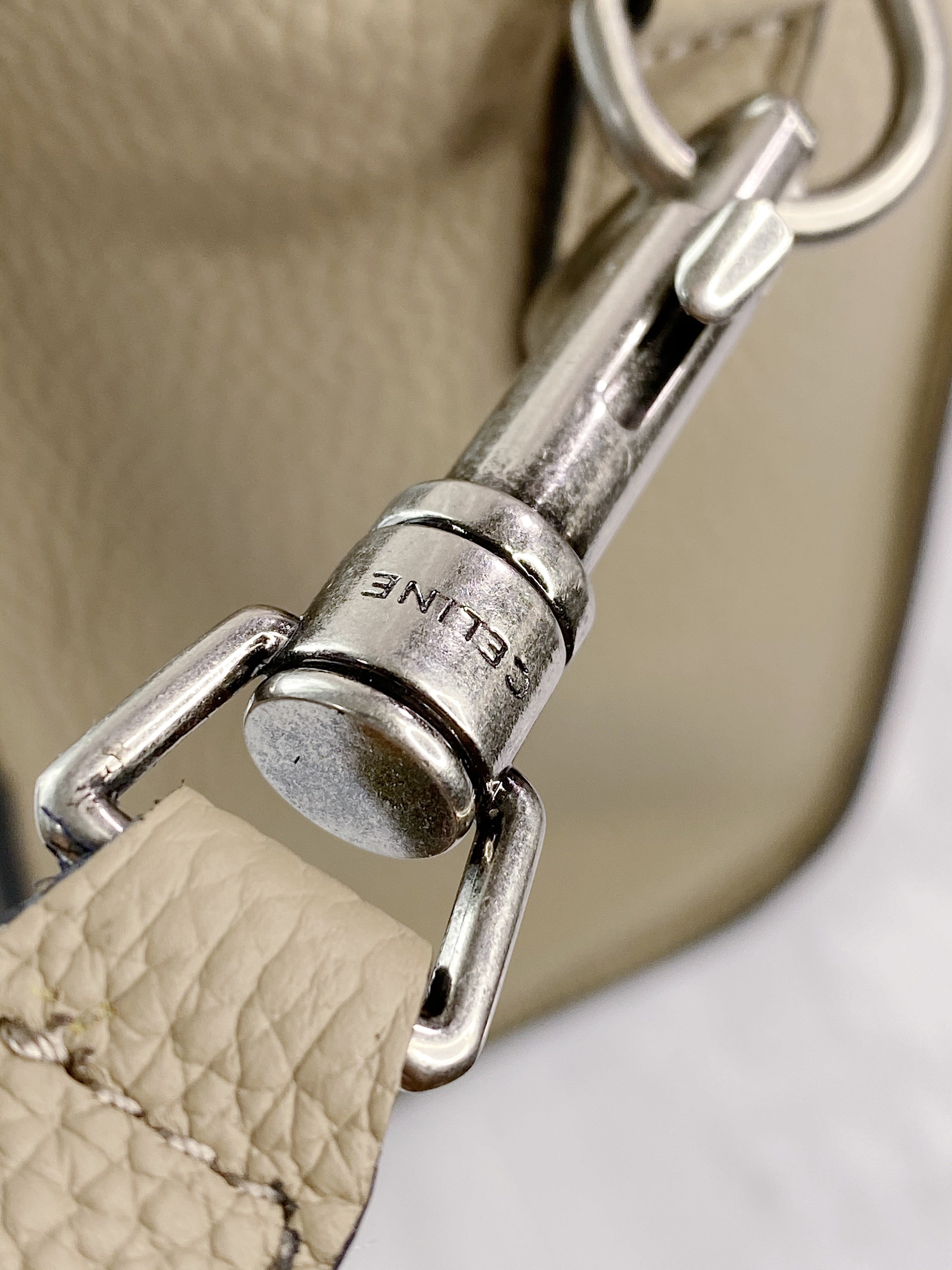 [TOP] CELINE Nano Luggage Bag In Grainy Calfskin 20x20x10cm - Tan