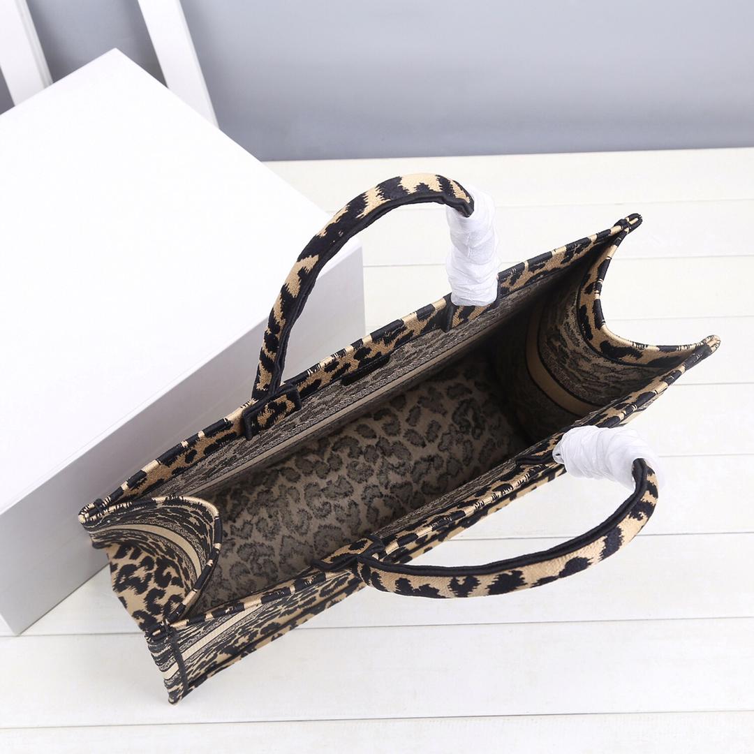 [TOP] Christian Dior Book Tote Bag Large 41.5cm - Leopard