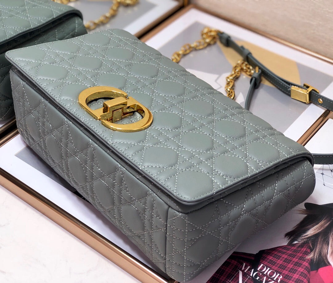 [TOP] Christian Dior Caro Bag Large - Cloud Blue
