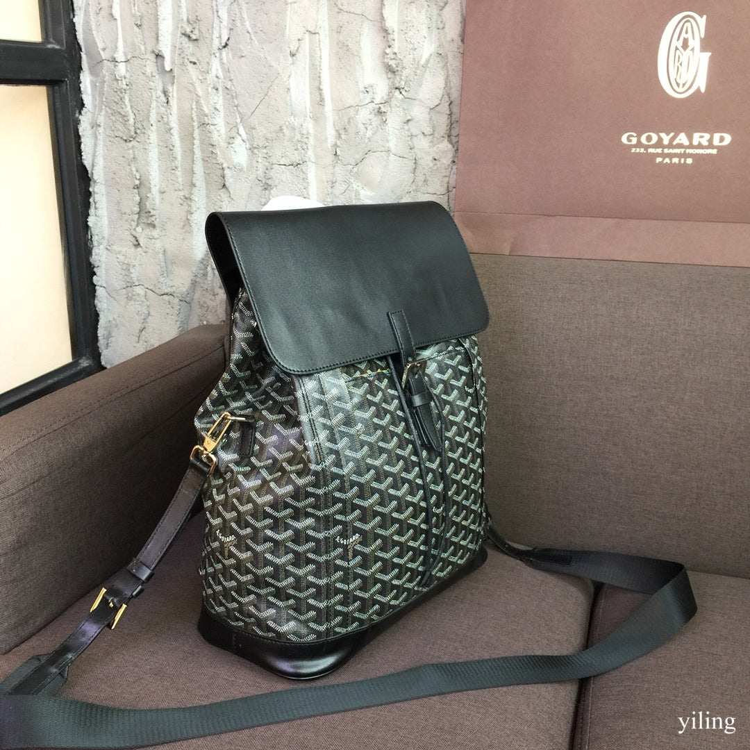[TOP] Goyard Goyardine Alpin Backpack MM  - Black