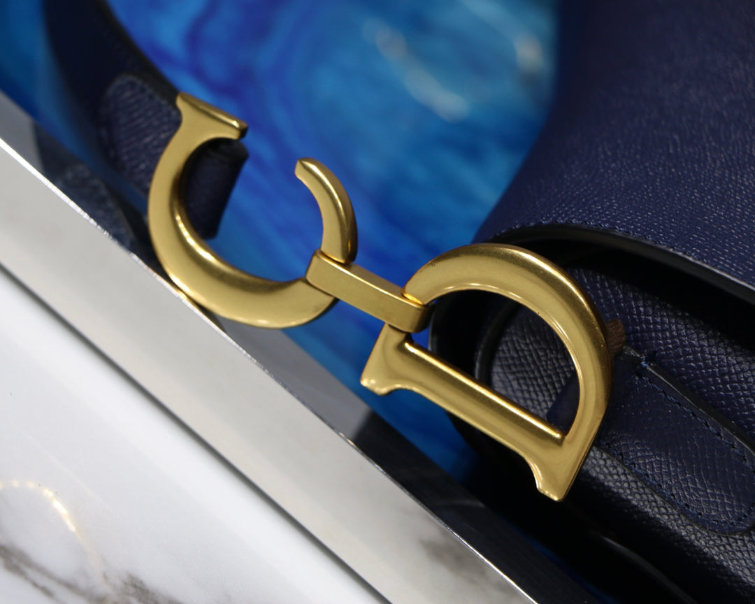 [TOP] Christian Dior Saddle Bag Medium - Navy Blue