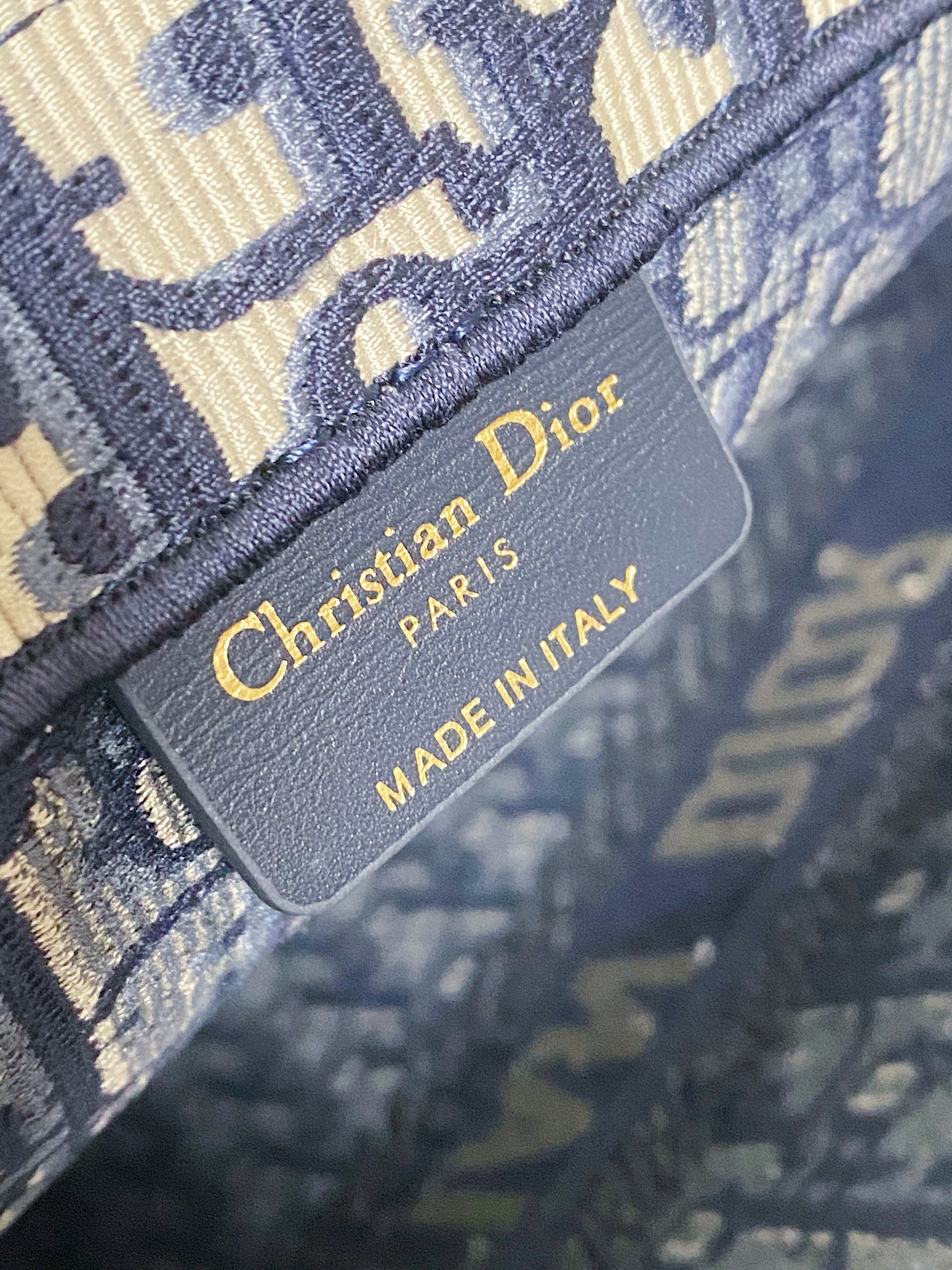 [TOP] Christian Dior Book Tote Bag Large 41.5cm - Blue Oblique