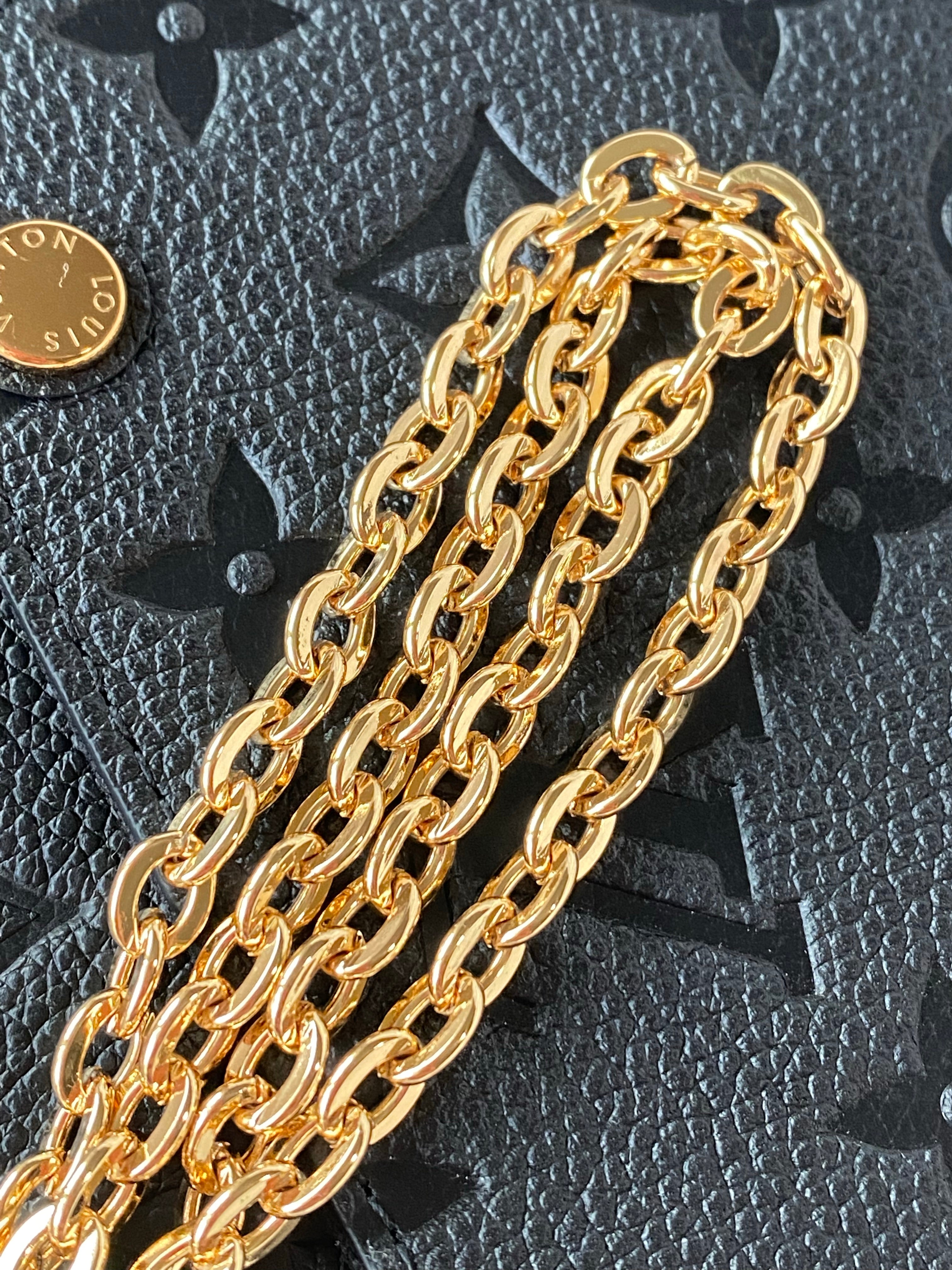 [TOP] Louis Vuitton LV £V Felicie Empreinte Pochette 21X12X3cm - Black