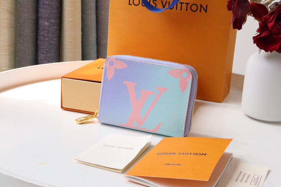 [TOP] Louis Vuitton LV L*V Zippy Coin/Card Holder - Pastel Sunrise