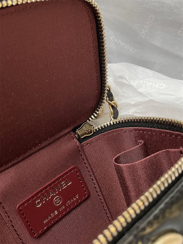 [TOP] CHANEL Mini Vanity Case Perfect Fit Bag - Black