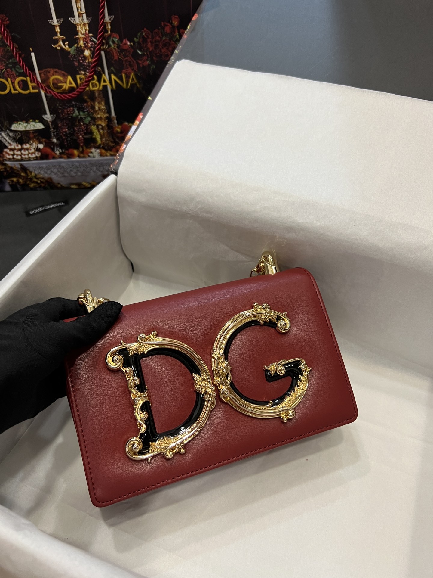 [TOP] Dolce & Gabbana D&G Nappa Leather DG Girls Bag 21*4*15  - 6 Color
