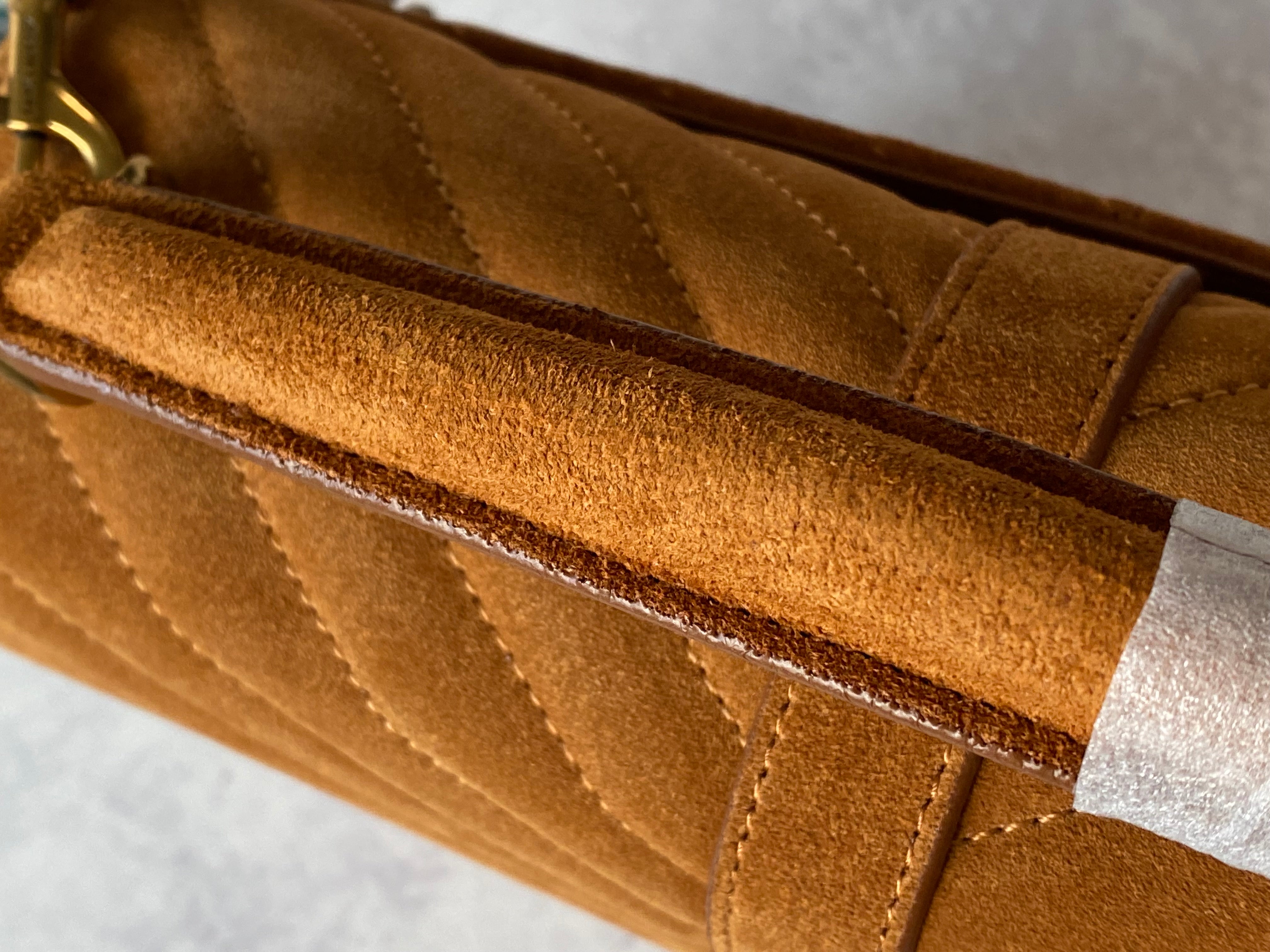 [TOP] Yves Saint Laurent YSL College Suede Small Bag - Brown