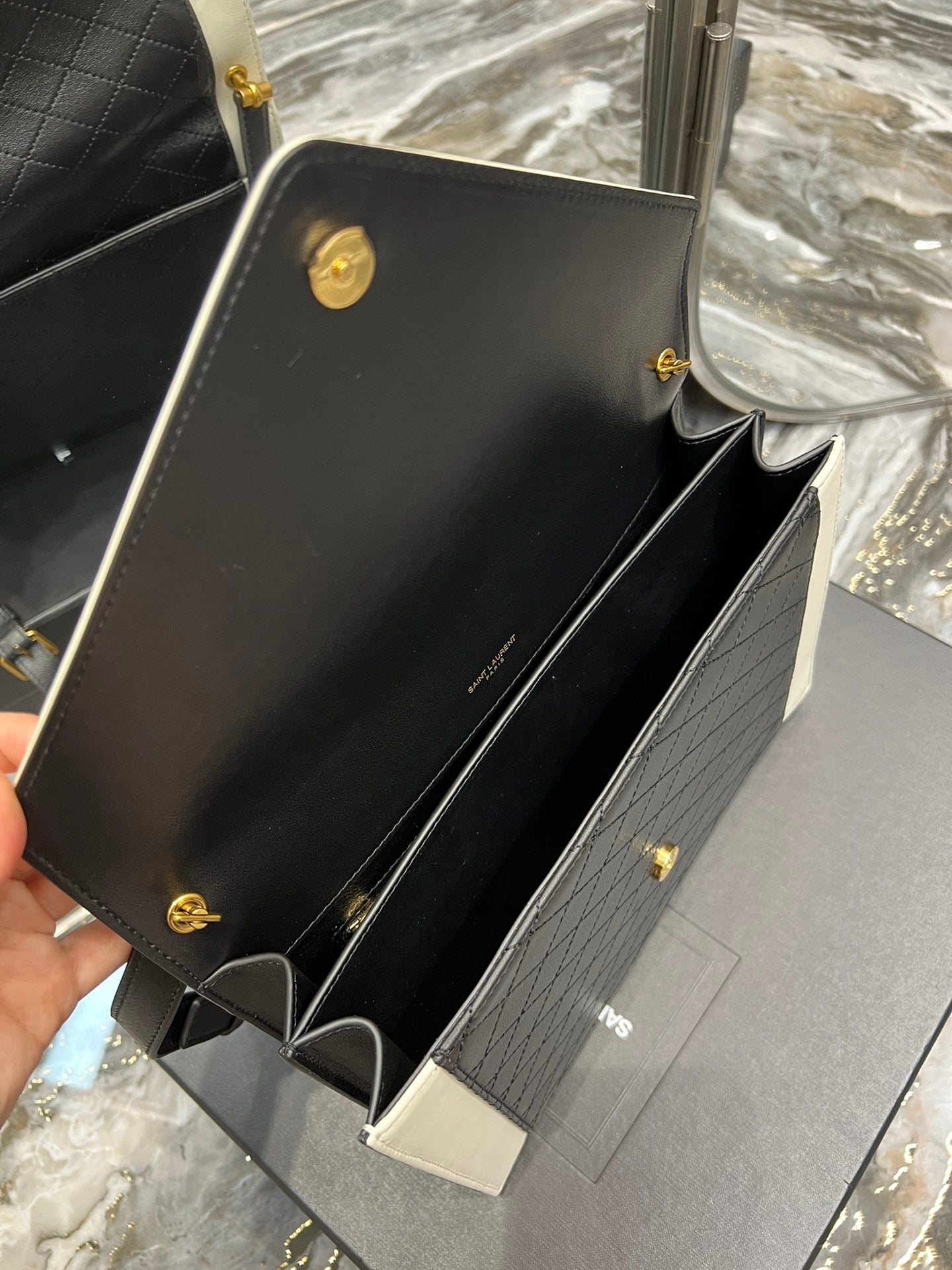 [TOP] Yves Saint Laurent YSL Mini Quilted Envelope Bags - 2 Sizes - 3 Colors