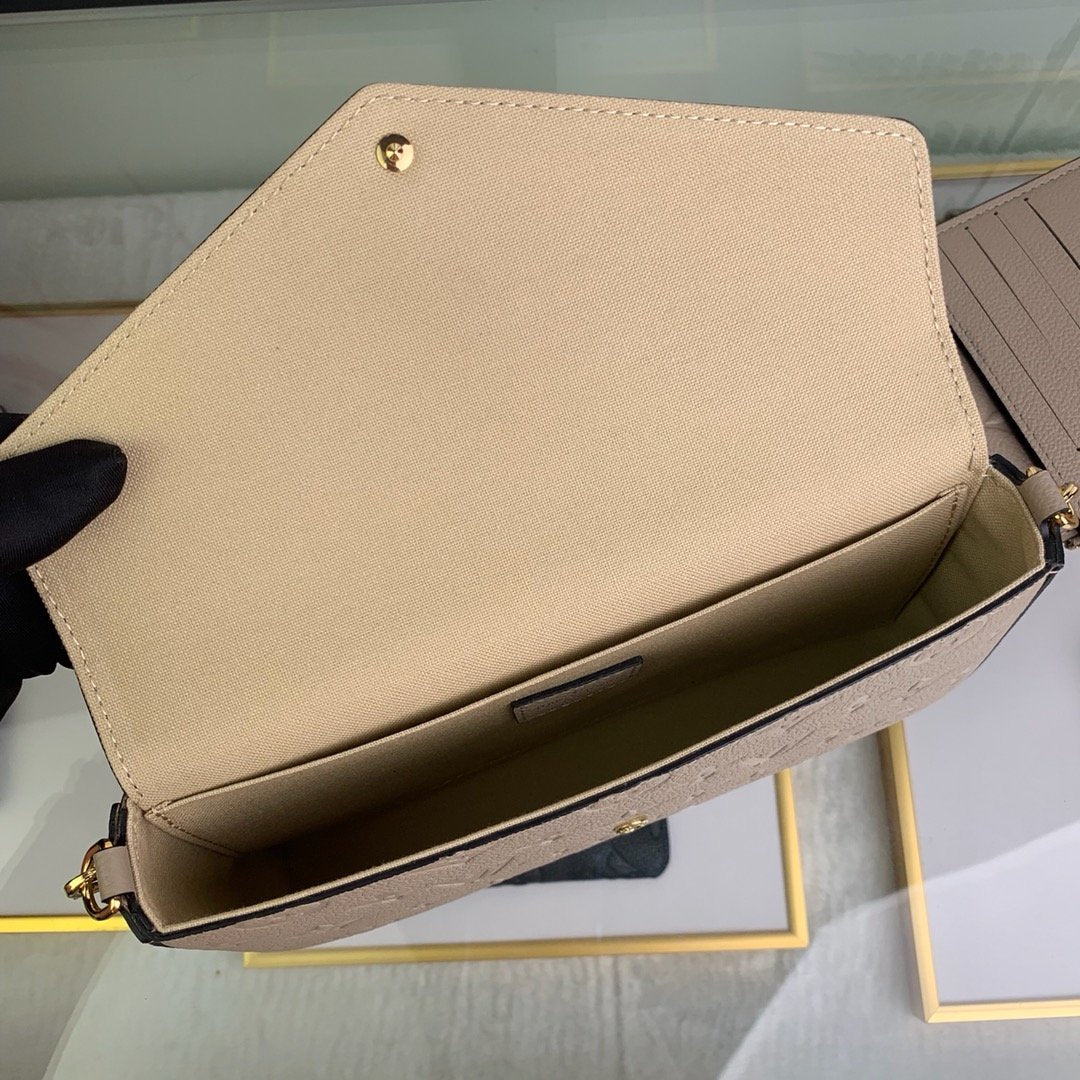 [TOP] Louis Vuitton LV £V Felicie Empreinte Pochette 21X12X3cm- Turtle Dove