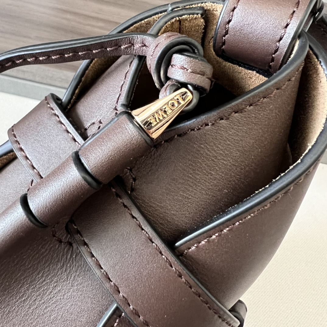 [TOP] LOEWE Gate Dual bag 26x12.5x19cm - Chocolate