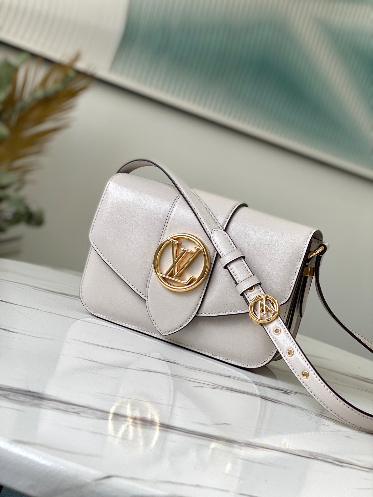 [TOP] Louis Vuitton LV Pont 9 Bag 23×15×8CM - White