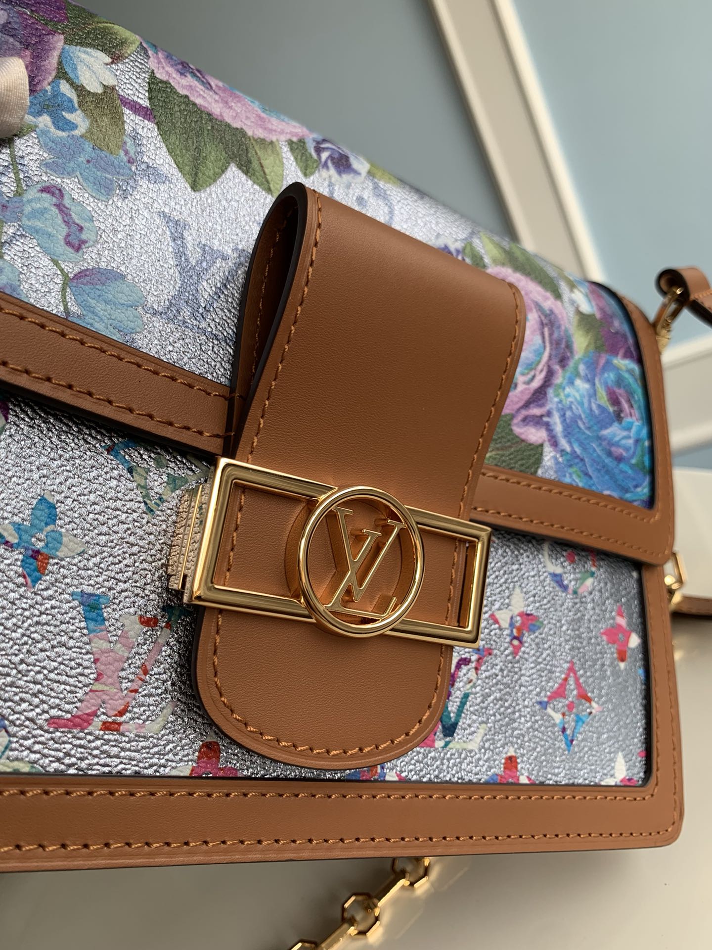 [TOP] Louis Vuitton LV Dauphine MM Autres Toiles Monogram 25x17x10.5 cm-Brown