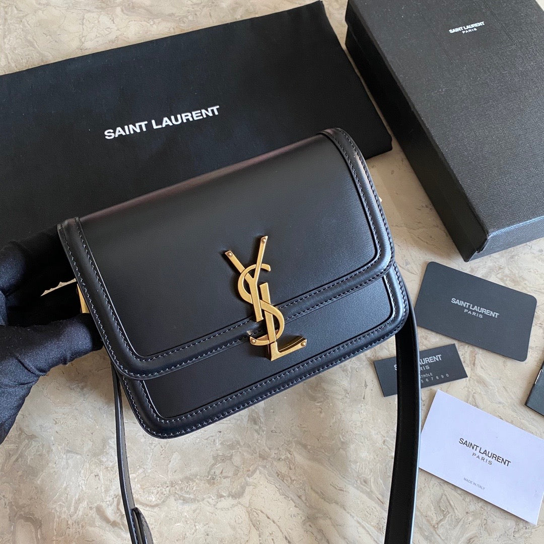 [TOP] Yves Saint Laurent YSL Solferino Small Bag - Black