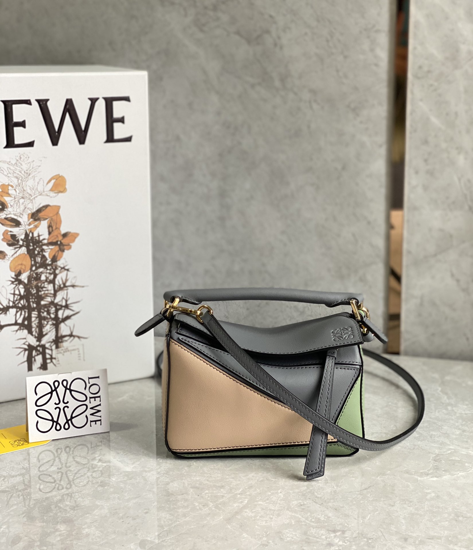 [TOP] LOEWE Puzzle Bag 18*11*7.5cm -  Asphalt Grey