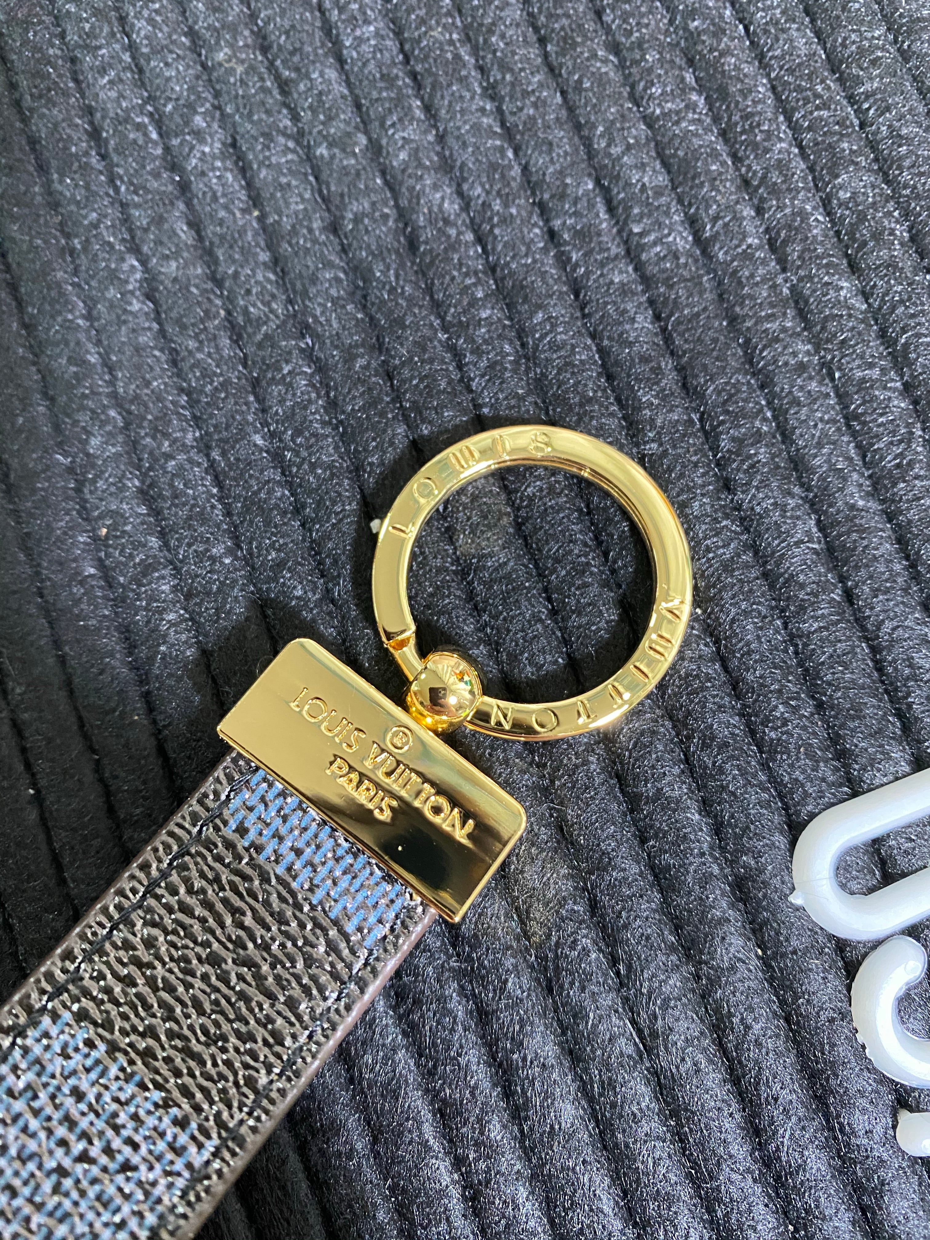 [TOP] Louis Vuitton LV LV Key Holder Damier Ebene - BLUE