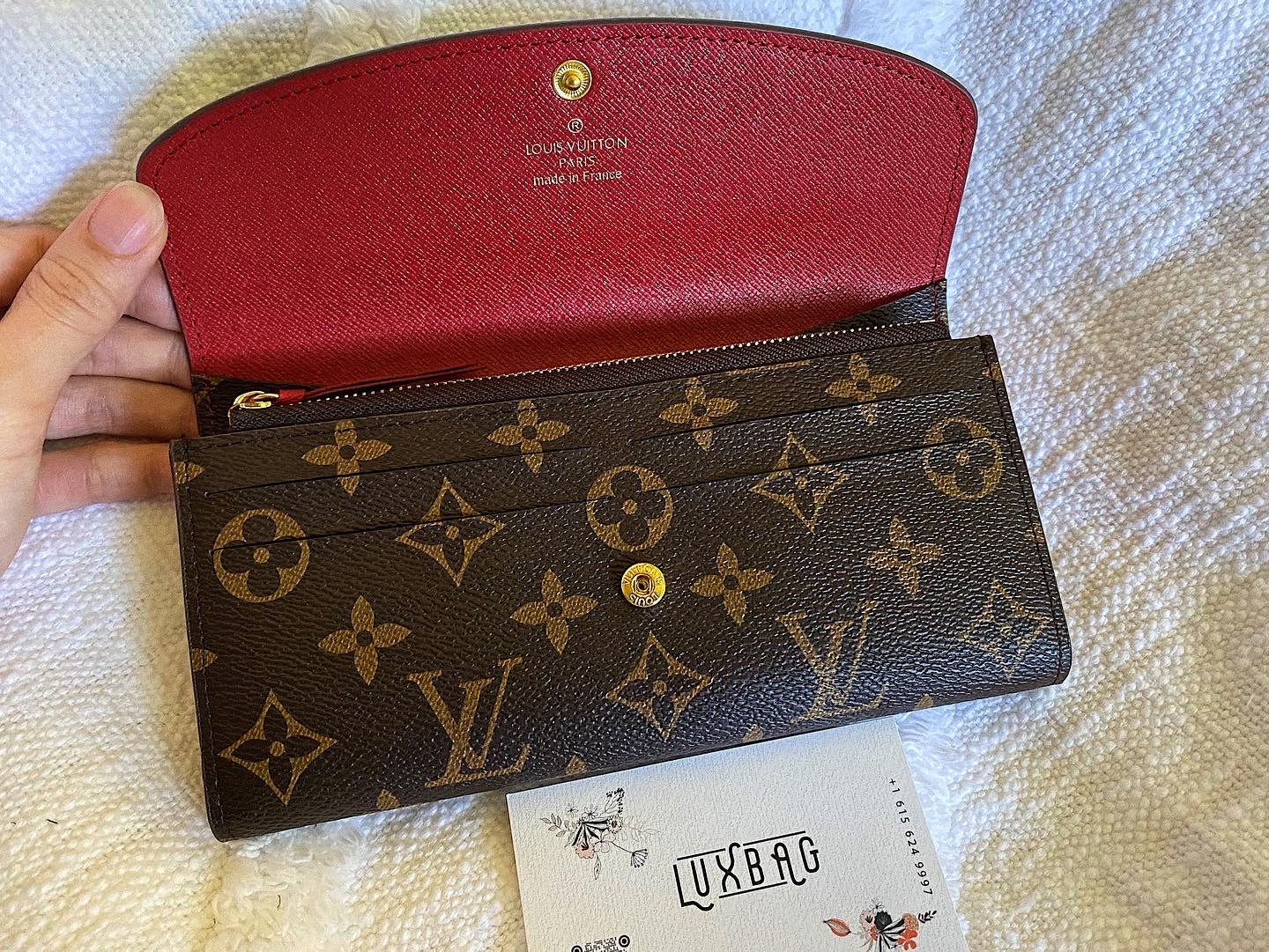 [TOP] Louis Vuitton LV Emilie Wallet Monogram Canvas