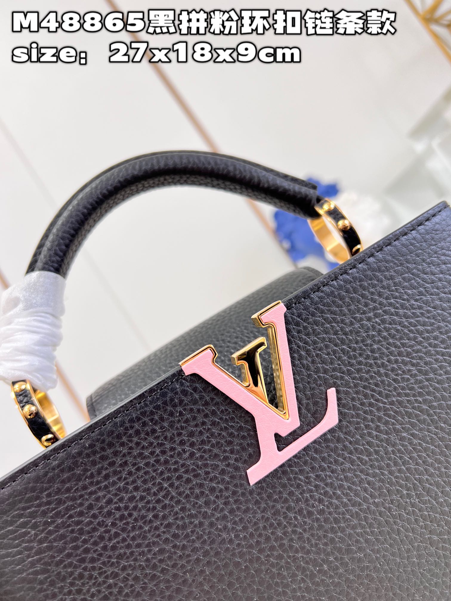 [TOP] Louis Vuitton LV Capucines Bag 3 Sizes- Black