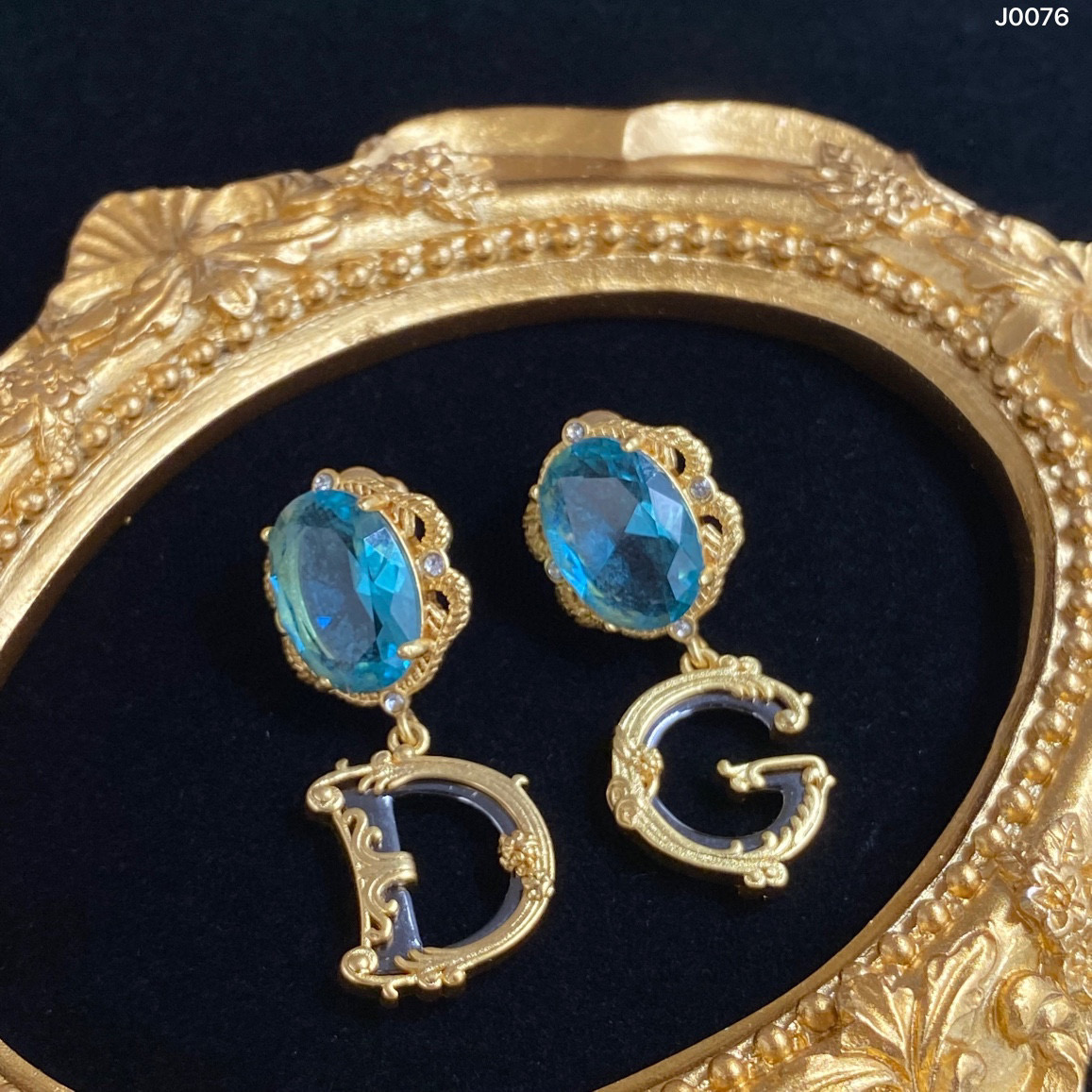 [TOP] Dolce & Gabbana D&G Sapphire dangle Earrings