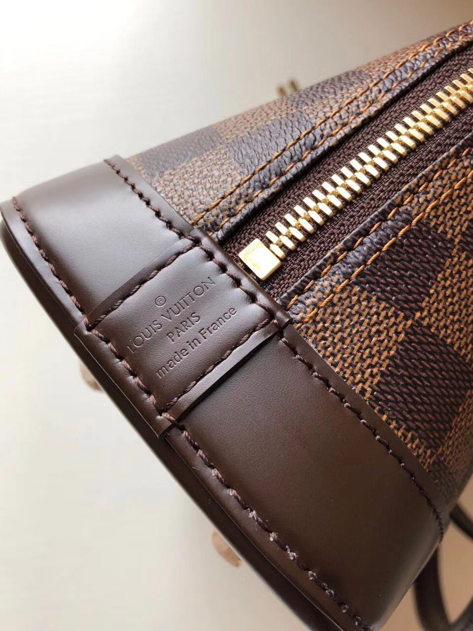 [TOP] Louis Vuitton LV £V Alma BB Damier Ebene 23.5X17.5X11.5cm-Brown