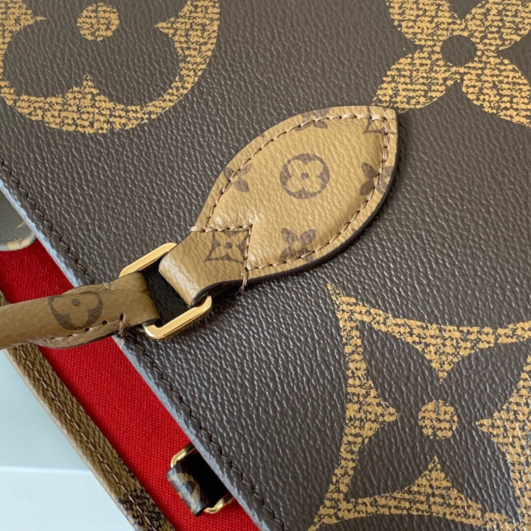 [TOP] Louis Vuitton LV £V On The Go Monogram Tote GM 41x34x19cm -Brown