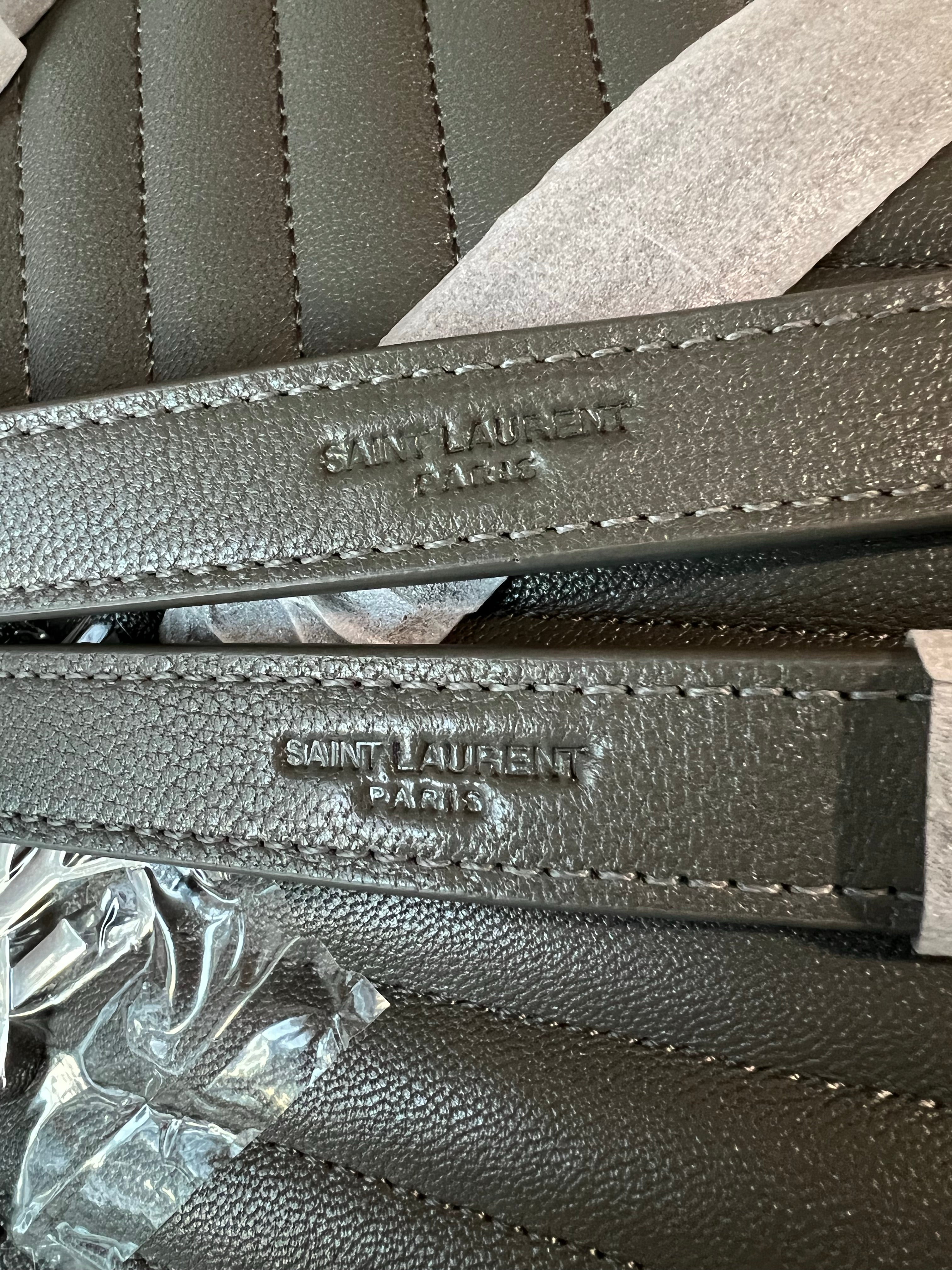 [TOP] Yves Saint Laurent YSL Envelope Medium Bag - Grey w SHW