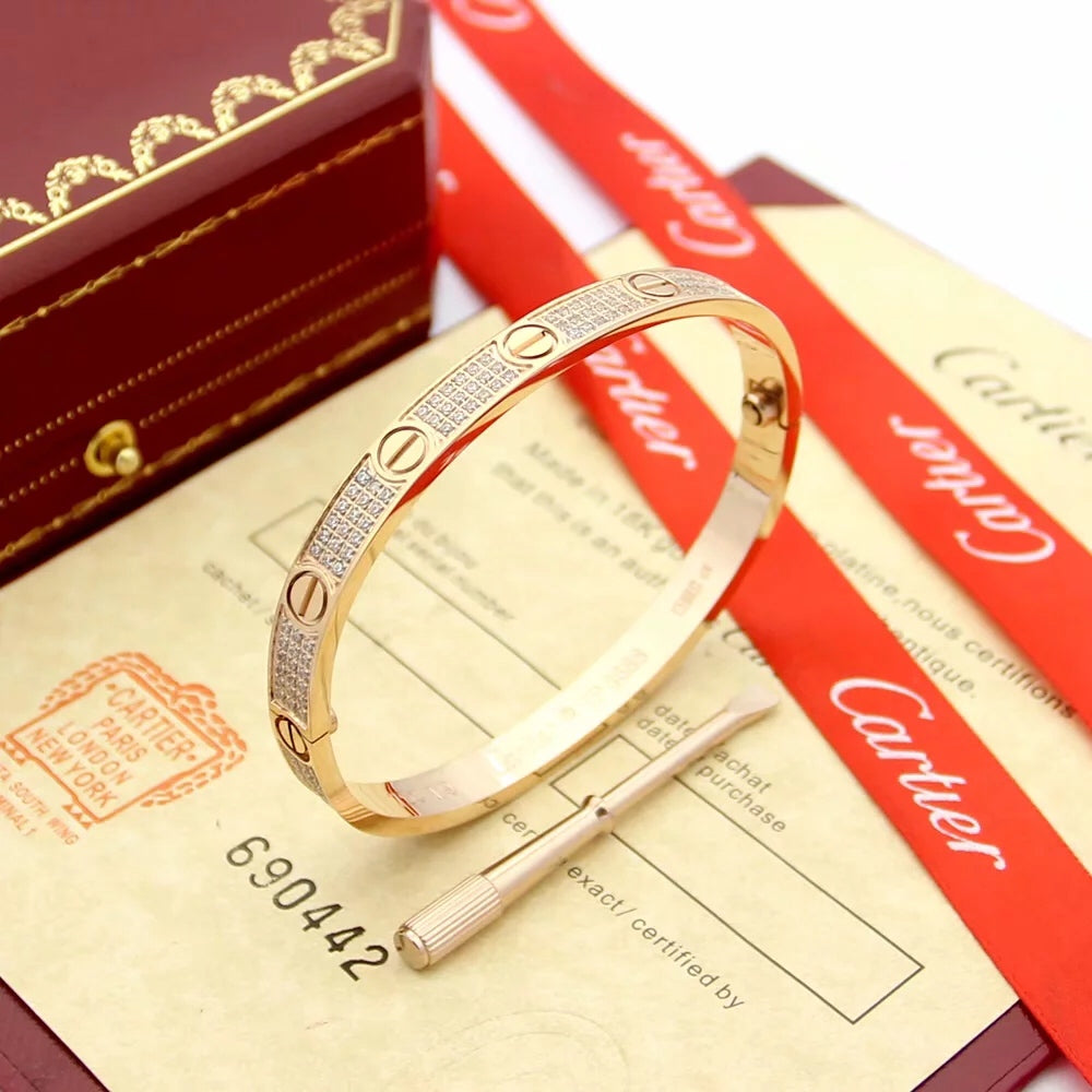 [TOP] Cartier Love Bracelet w Small Stones