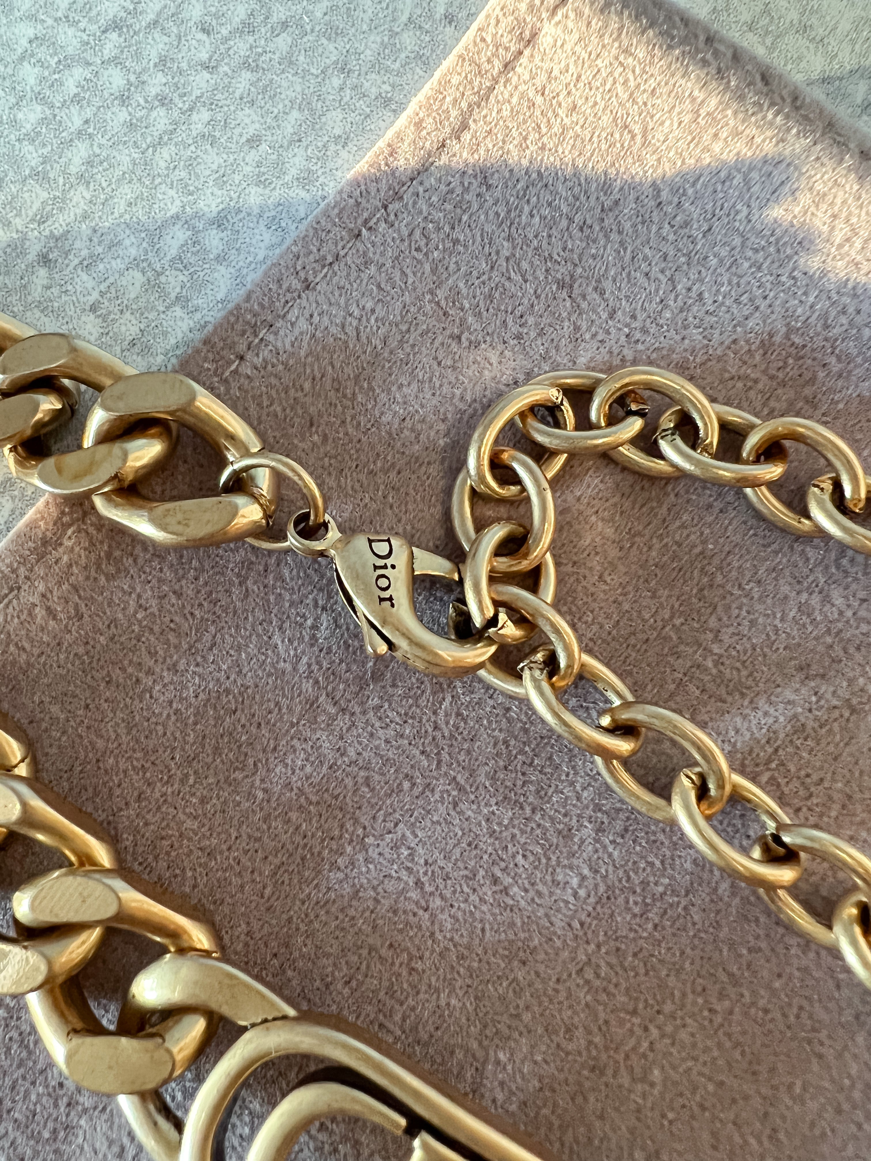 [TOP] Christian Dior 30 Montaigne Necklace Choker - Gold