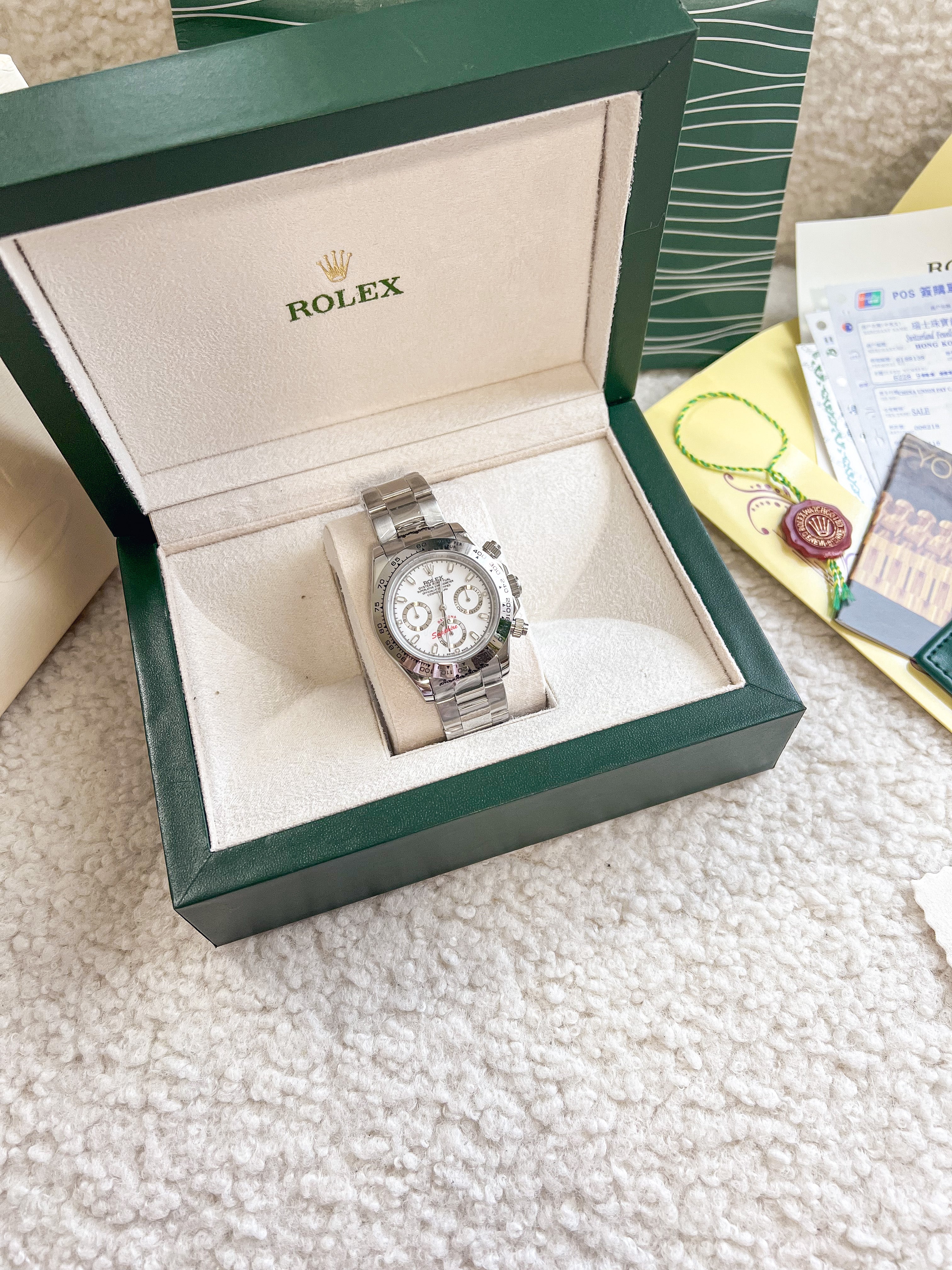 [TOP] ROLEX Daytona Chronograph White Dial - Silver