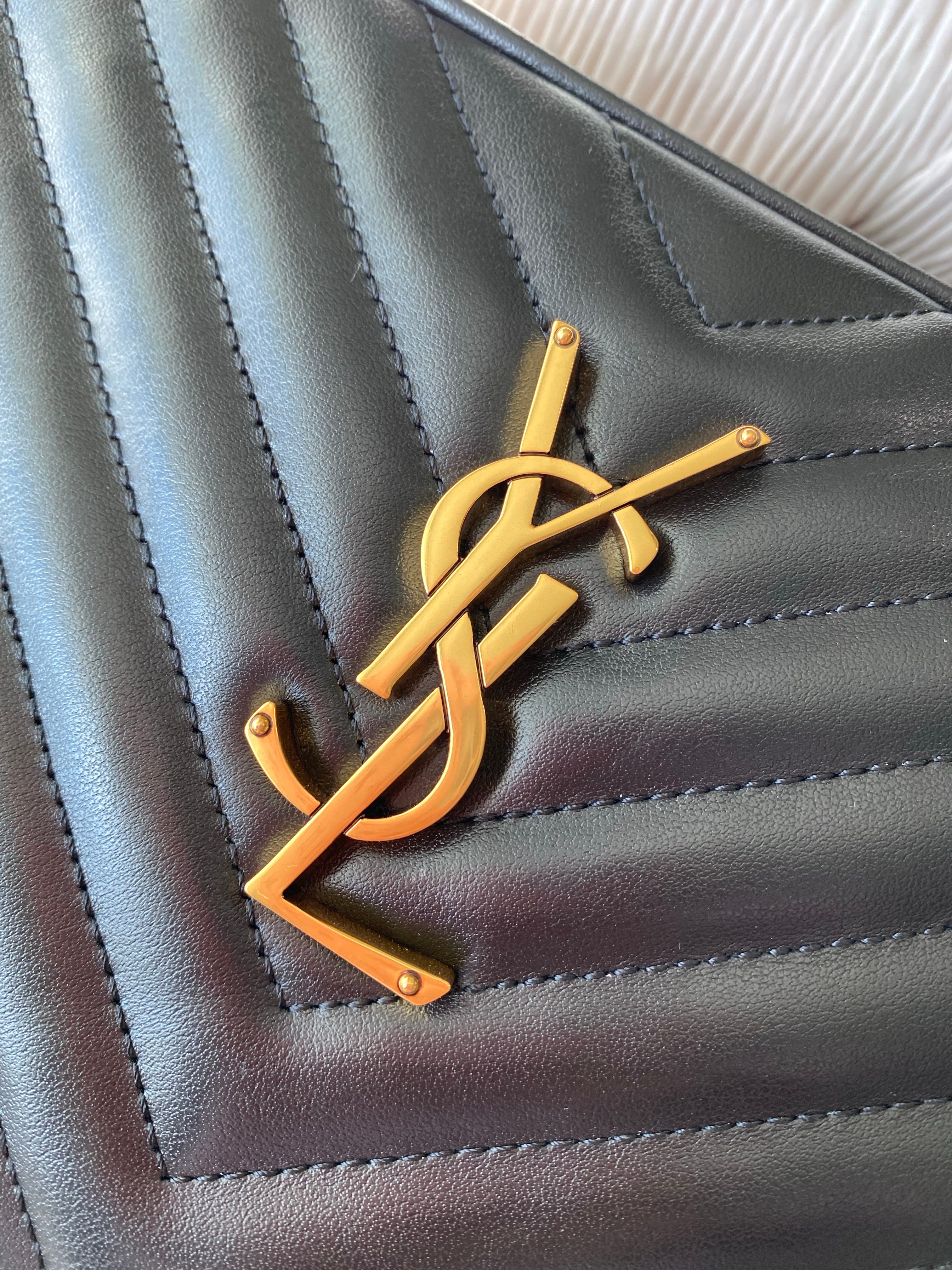 [TOP] Yves Saint Laurent YSL LouLou Camera Bag - Black w GHW