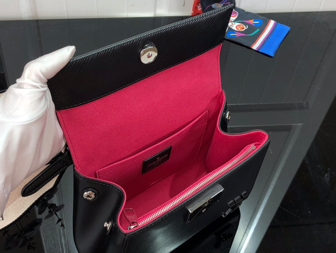 [TOP] Louis Vuitton LV Cluny Epi Leather 20 x 16 x 7.5 cm- Black