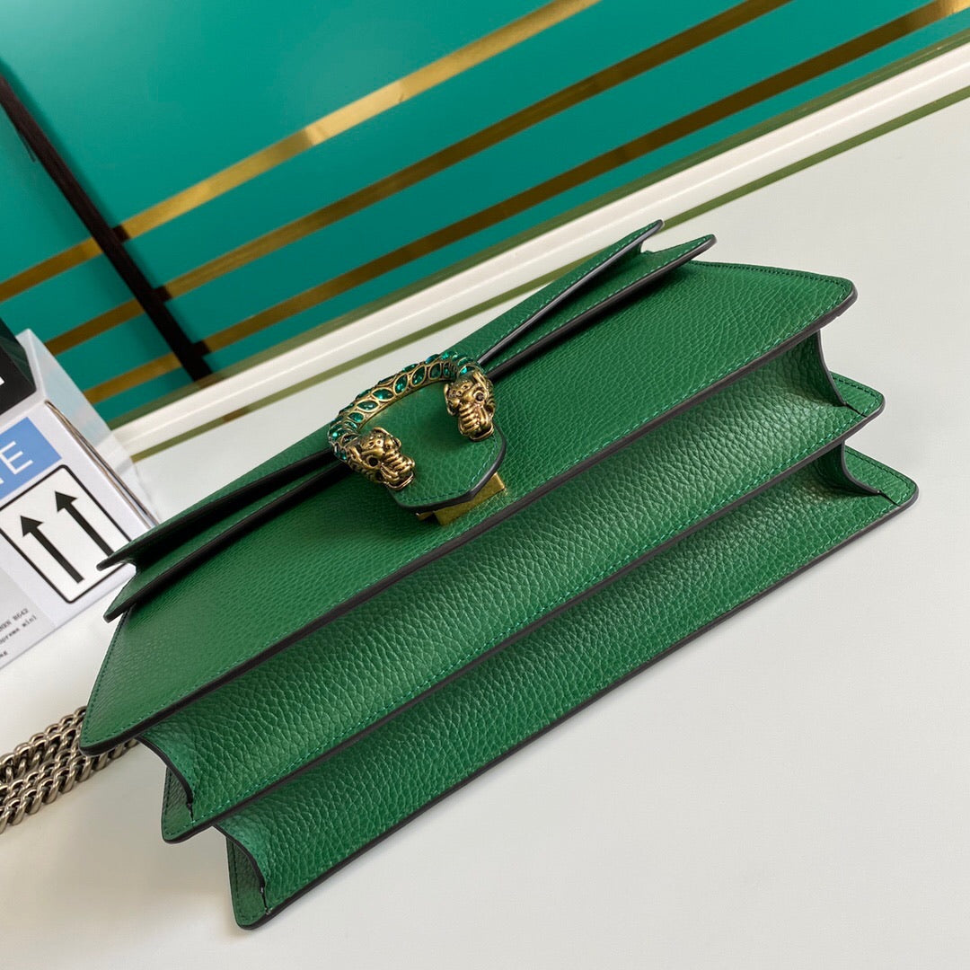 [TOP] GUCCI Dionysus Bag Crystal-embellished Small - GREEN