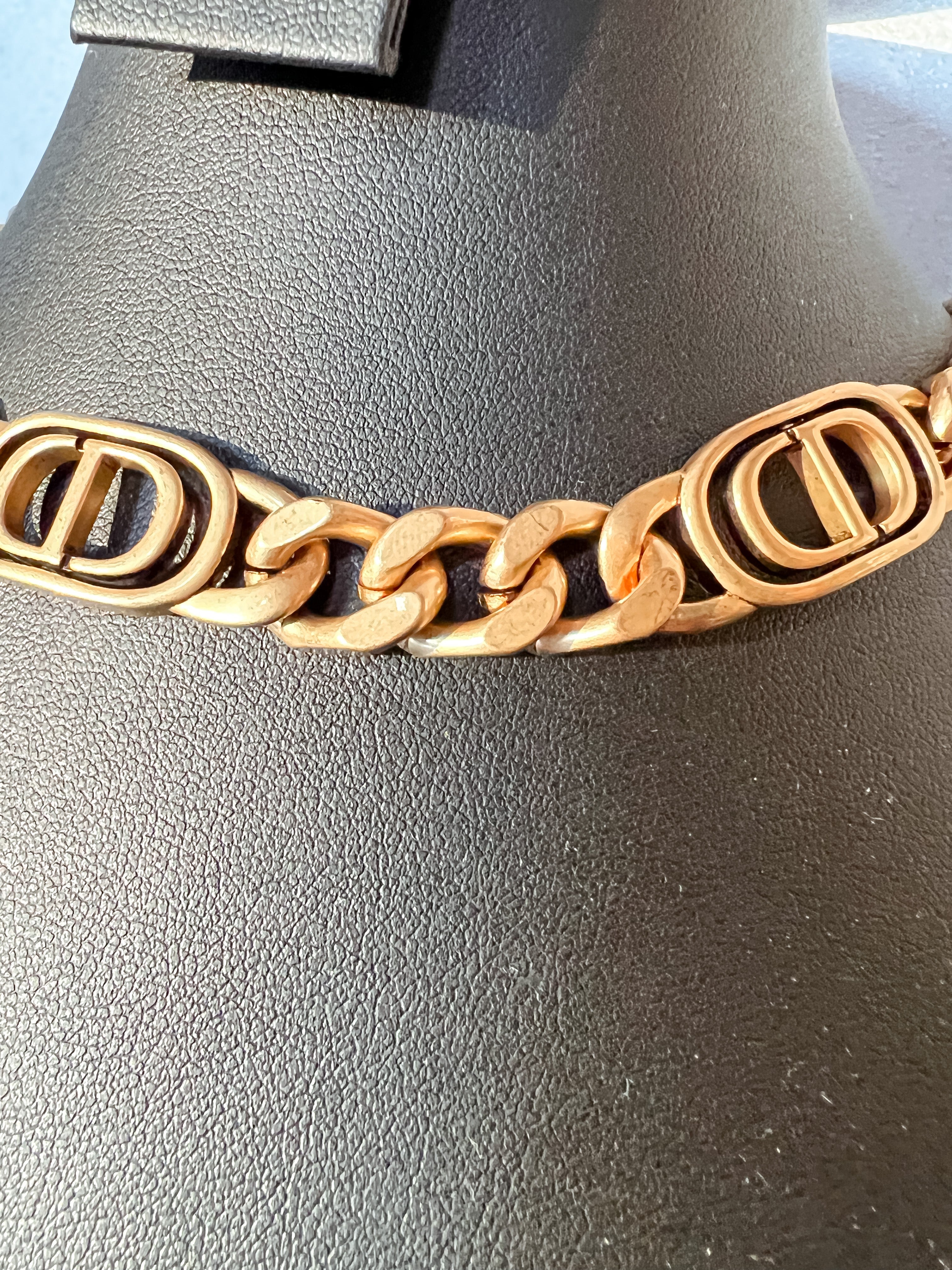 [TOP] Christian Dior 30 Montaigne Necklace Choker - Gold