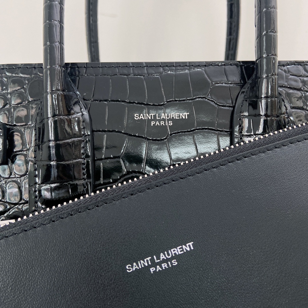 [TOP] Yves Saint Laurent YSL Sac De Jour Crocodile Handbag