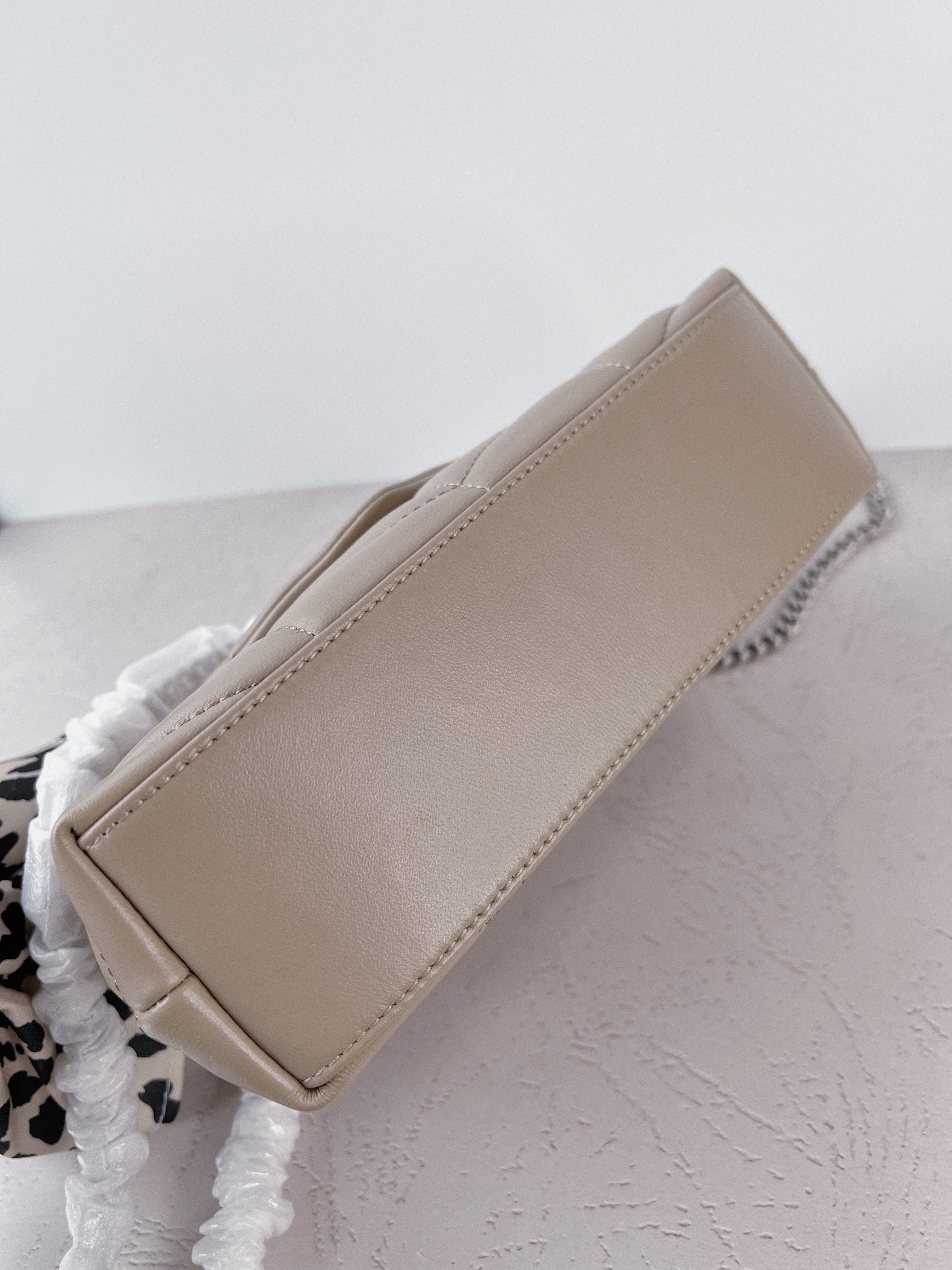 [TOP] Yves Saint Laurent YSL Loulou Puffer Mini Bag - Beige w SHW