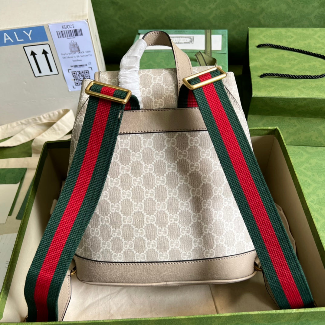 [TOP] GUCCI G*G Interlocking G Backpack - Cream