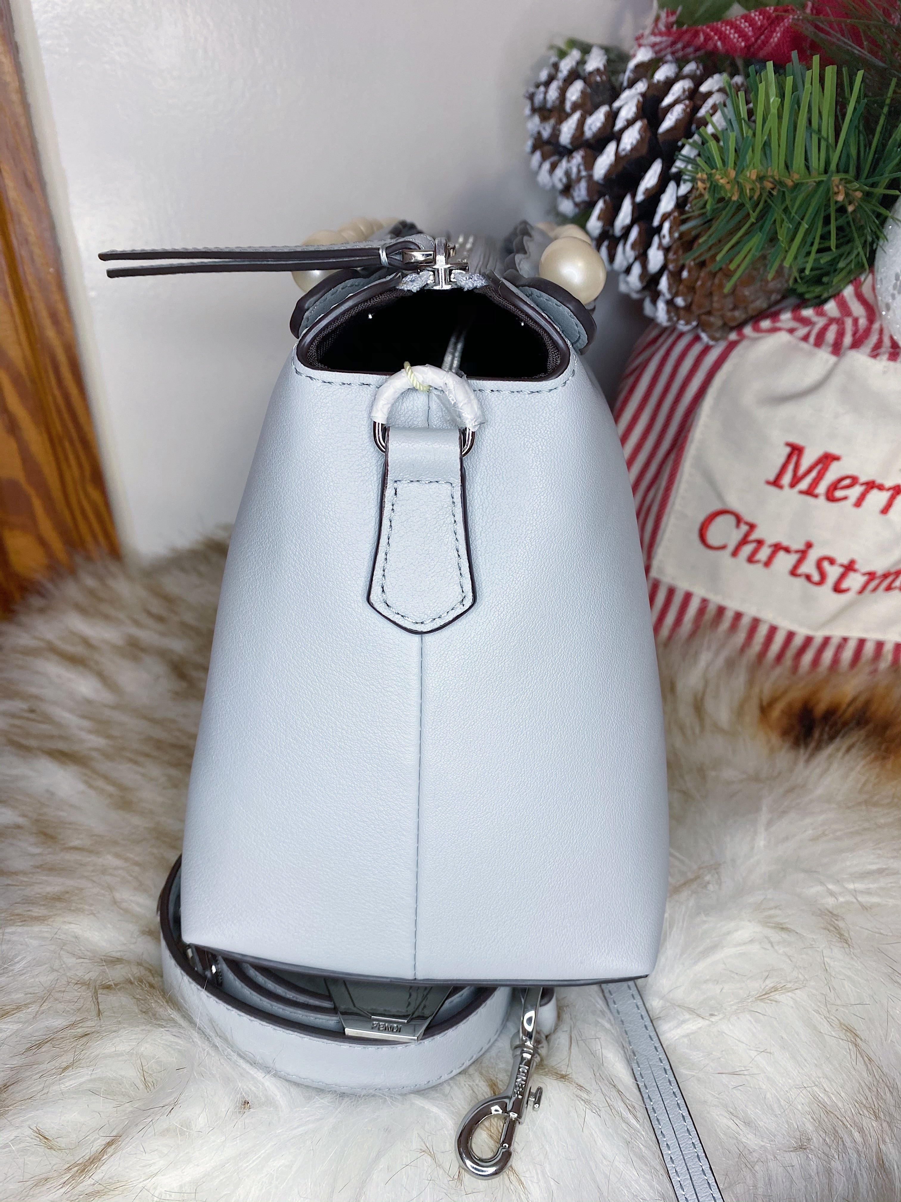 [TOP] FENDI By The Way Studded Leather Shoulder Bag